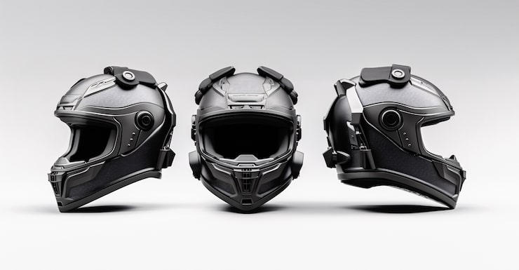 Black titanium cricket helmet