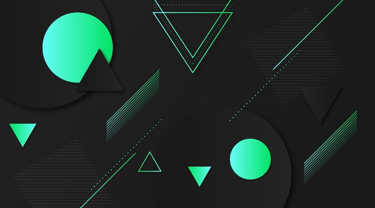 Dark abstract geometric shapes